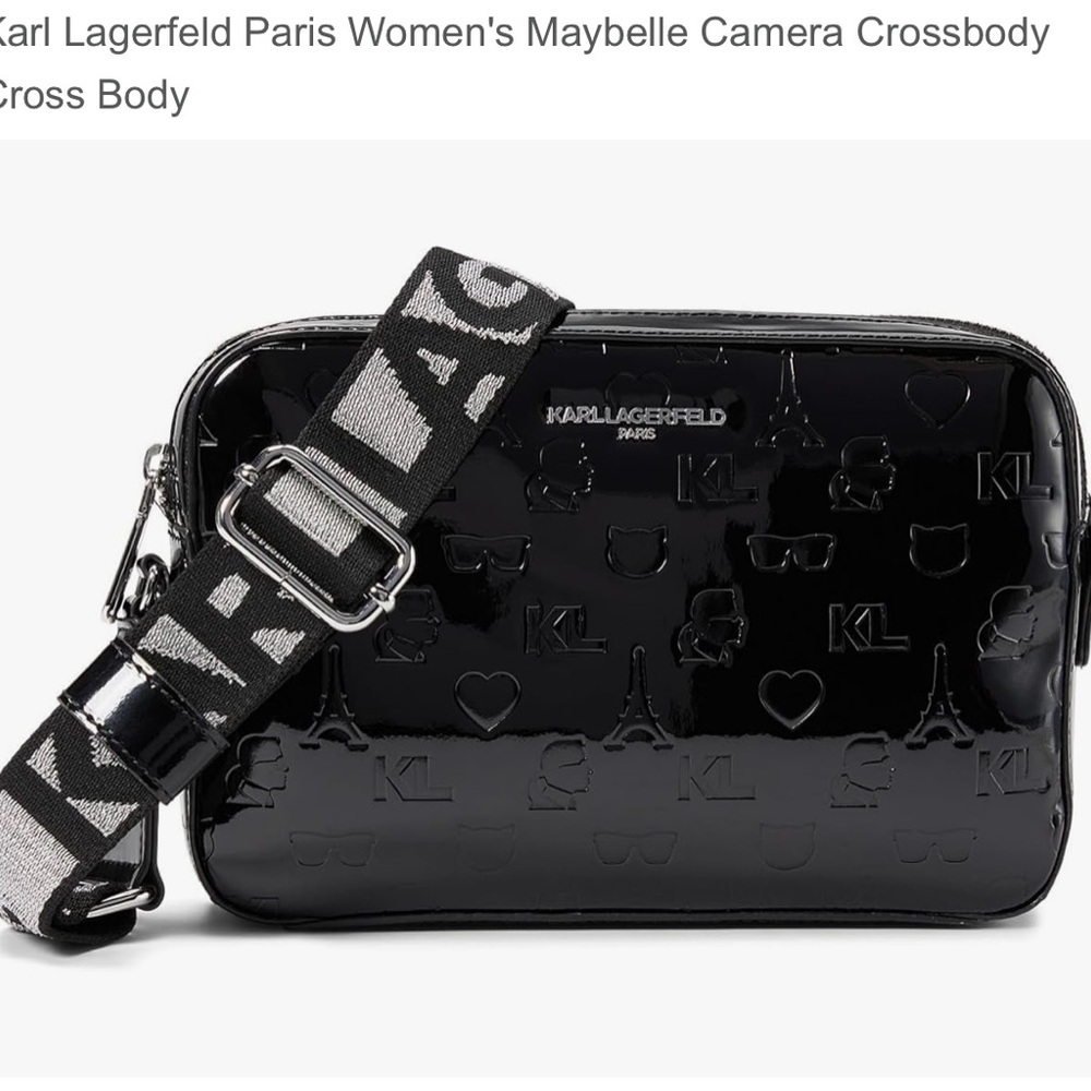 NWT Karl Lagerfeld Paris Maybelle Crossbody Camera Bag With Coin Purse Has COA - Picture 2 of 11
